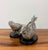 Mid 20th Century Solid Metal Bird Sculptures on Stone Base - Pairs For Sale - Image 4 of 7