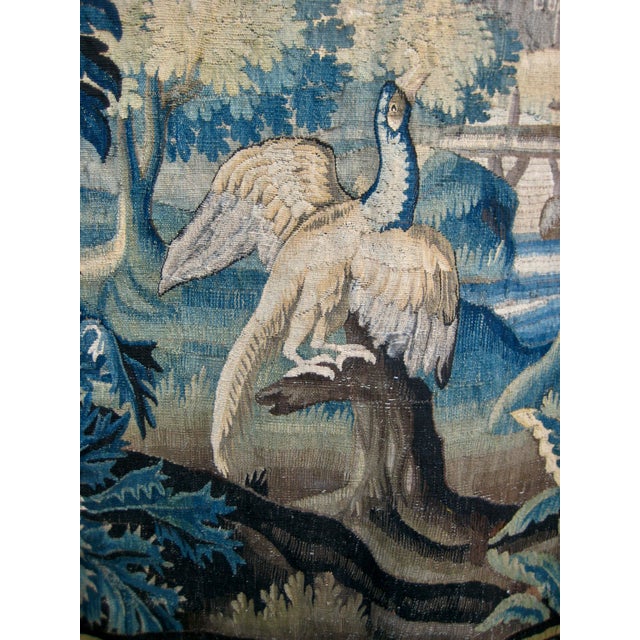 Baroque Late 17th Century French Aubusson Verdure With Pheasant For Sale - Image 3 of 12