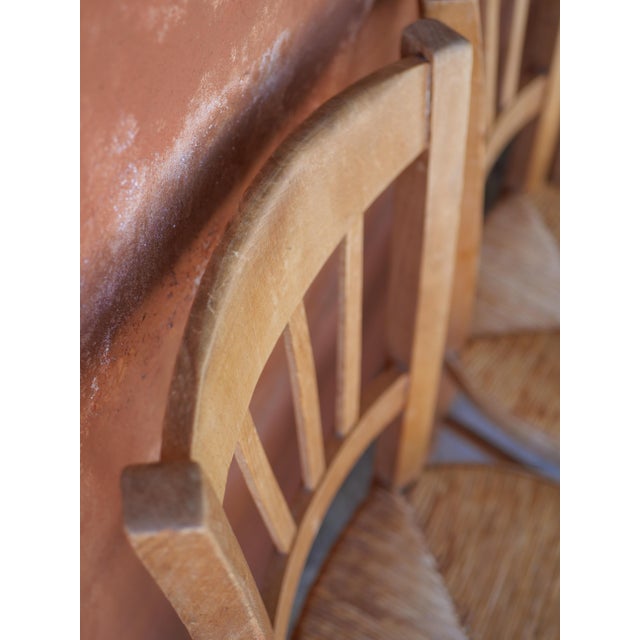 Rustic Straw Chairs, 1950s, Set of 5 For Sale - Image 9 of 11