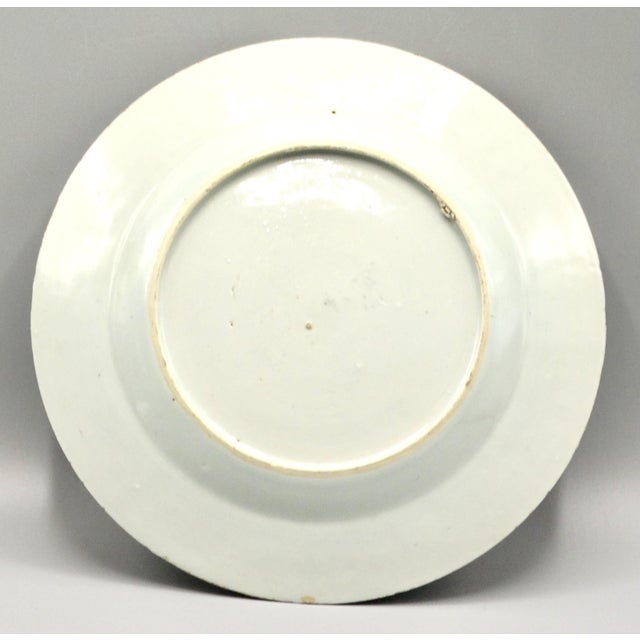 White Antique Dutch Delft Chinoiserie Plate Blue & White For Sale - Image 8 of 10