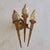 Modern 1960s French Gilt Metal Torch Sconces with Glass Shades No. 02 - a Pair For Sale - Image 3 of 6