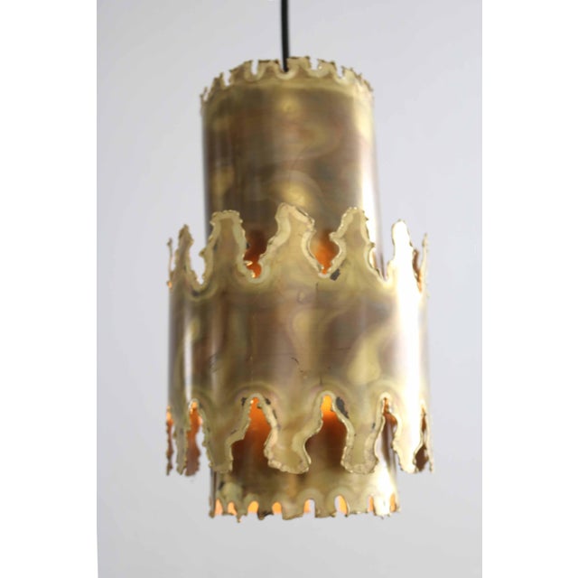 Danish Brutalist pendant lamp Design: Svend Aage Holm Sørensen Made in Denmark, 1960s Diameter: 18 cm, Height: 30 cm plus...