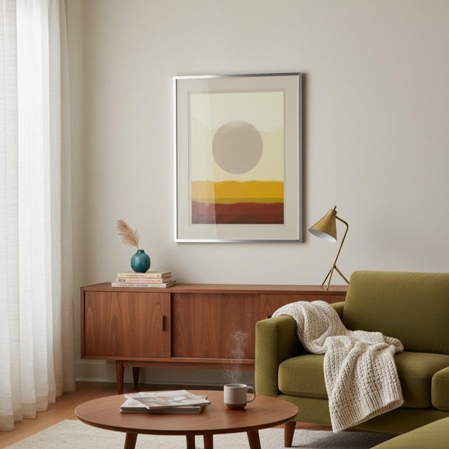 Paper Vintage 1976 Sunrise Abstract Art - Numbered 1/1 Signed For Sale - Image 7 of 7