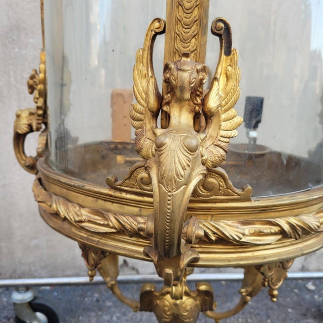 20th Century Gilt Bronze Lantern For Sale - Image 10 of 17