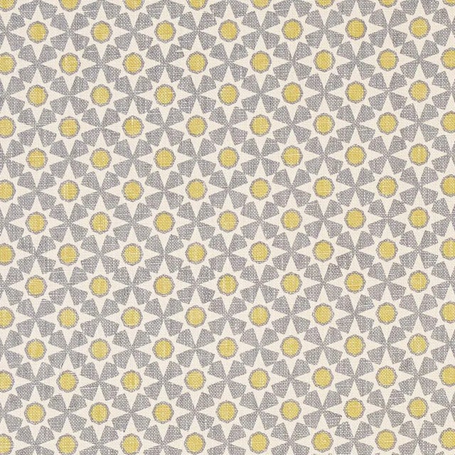Sample - Schumacher Serendipity Fabric in Bay & Citron For Sale