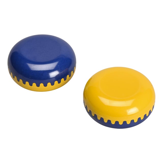 Clam Storage Boxes by Alan Fletcher, 1970, Set of 2 For Sale