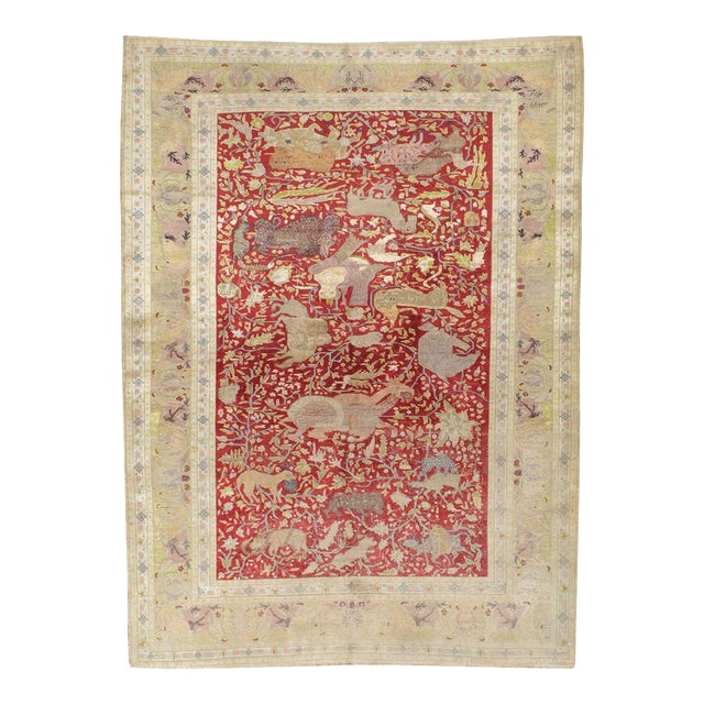 Galerie Shabab Collection Early 20th Century Turkish Kayseri Pictorial Rug For Sale