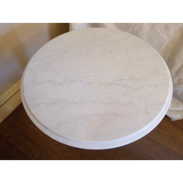 Early 20th Century Vintage Anglo-Indian Carved Marble Pedestal Table For Sale - Image 5 of 5