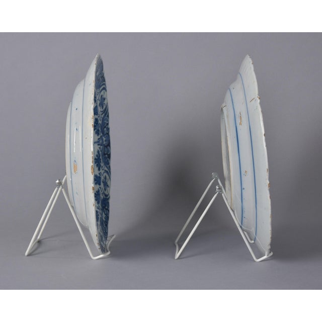 Dutch Delft Blue and White Charger, Circa 1800 For Sale - Image 9 of 12