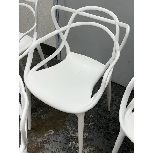 Plastic In the Style of Kartell Masters Dining Chairs, Set of Four For Sale - Image 7 of 12