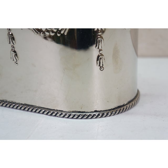 Antique French Silver Plate Divided 3 Bottle Champagne Wine Cooler Bucket For Sale - Image 14 of 16