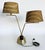 Brass 1950s Mid-Century Atomic 2-Arm Lamp, Fiberglass Shades For Sale - Image 8 of 8