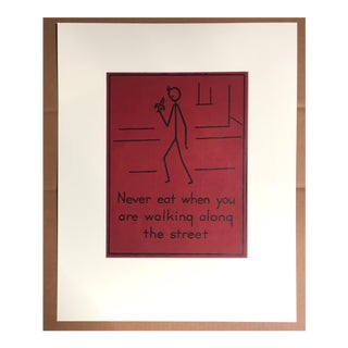 1940s "Good Manners" Double-Sided Stick Figure Poster For Sale