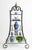 1990s Vintage French Iron Pagoda Glass Shelf Graduated Étagère - Maison Jansen Style For Sale - Image 5 of 11