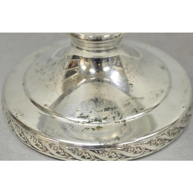 Vintage Wm Rogers "Spring Flower" Silver Plated Champagne Chiller Bar Ice Bucket For Sale - Image 13 of 18