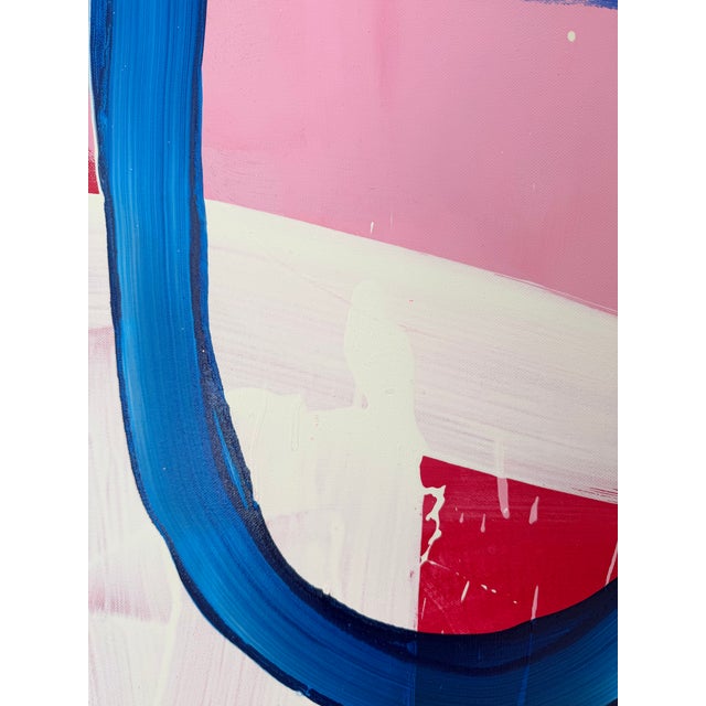 Textile Contemporary Abstract Acrylics, Oil, Ink, Spray Paint, Screen Printing on Canvas "Not for the Everyday" by Manuela Karin Knaut For Sale - Image 7 of 10