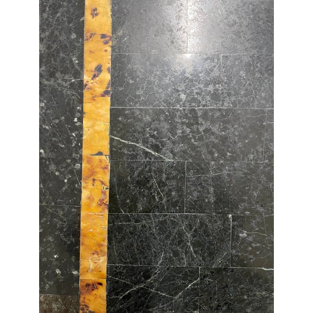 Vintage Faux Tiled Marble Top Square Coffee Table For Sale - Image 15 of 16