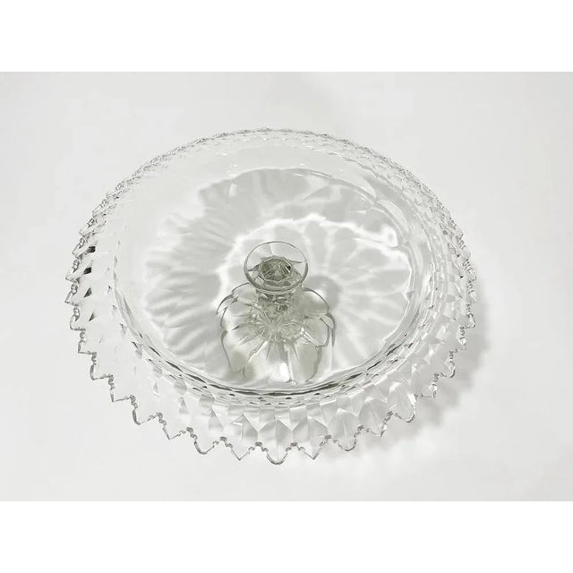 Glass 19th Century Crystal Footed Turnover Bowl For Sale - Image 7 of 9