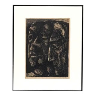 Mid 20th Century New York School Abstractionist Original Lithograph Signed Albert Kotin For Sale