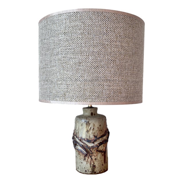Brutalist Studio Pottery Table Lamp by Colin Kellam, 1960s For Sale