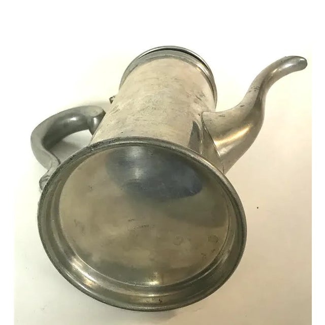 1920s Antique English Sheffield Craftsman Pewter Coffee Pot For Sale - Image 5 of 7