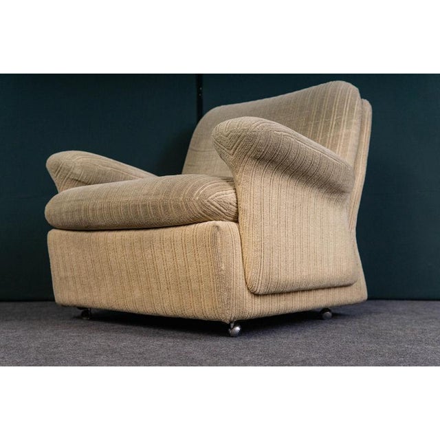 Mid-Century Beige Fabric Chair For Sale - Image 15 of 18