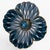 Cilea Paris Petroleum Blue Resin Brooch Giant Flower For Sale - Image 4 of 10