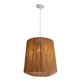 Late 20th Century Woven Drum Pendant For Sale