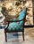 Late 19th Century Carved Antique French Settee in Modern Clarence House Linen For Sale - Image 13 of 14