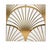 1980s White Glass and Brass Panel, 1980s For Sale - Image 5 of 5
