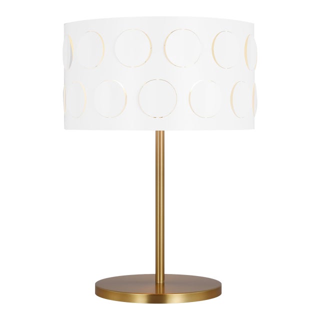 Kate Spade by Visual Comfort Studio Dottie Desk Lamp, Burnished Brass For Sale