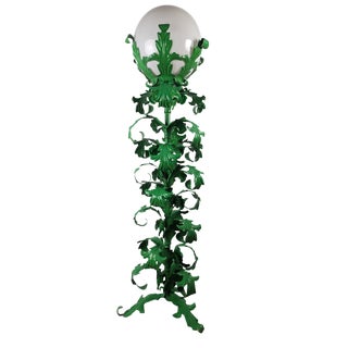 Floor Lamp with Acanthus Leaves, 1950s For Sale
