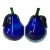 Vintage Murano Cobalt Blue Art Glass Pear Bookends - Pair For Sale