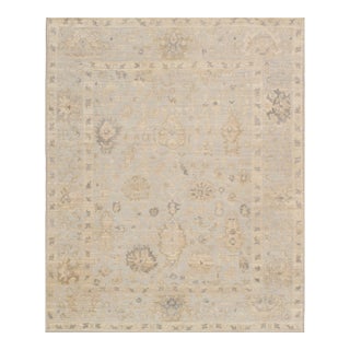 Oushak Wool Blue Area Rug- 9' 2'' X 12' 3'' For Sale