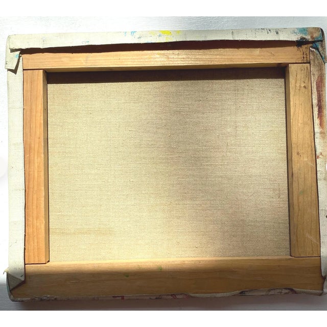 Mid-Century Japanese Modernist Oil Painting "Marionette" by Masaharu Fukui With Inscribed Board For Sale - Image 15 of 15