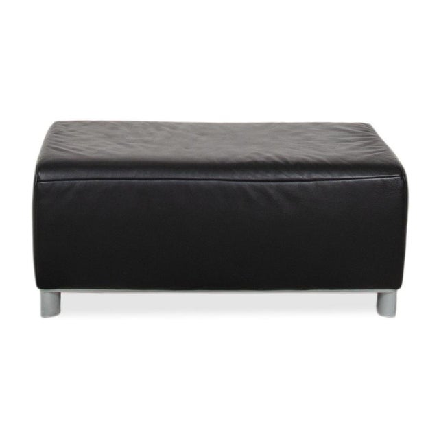 Volare Ottoman in Black Leather from Koinor For Sale - Image 9 of 11