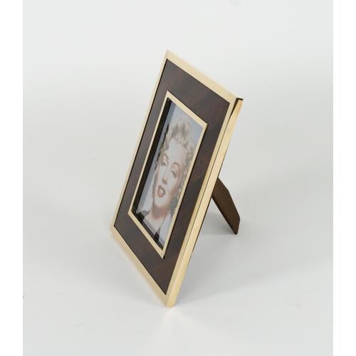 Mid-Century Modern Italian Picture Frame in Brass and Glass, 1970s For Sale - Image 11 of 14