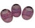 Vintage Polish Amethyst Roly Poly Glasses - Set of 3 For Sale In Birmingham - Image 6 of 10