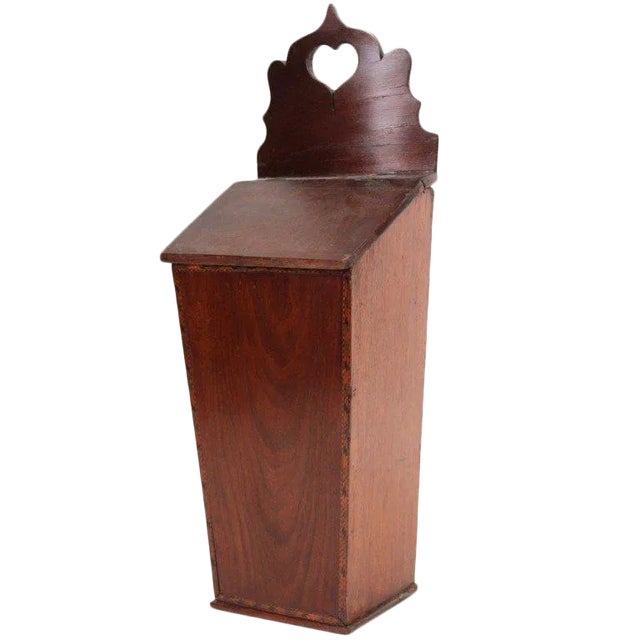 American Inlaid Mahogany Candle Box, 19th Century For Sale