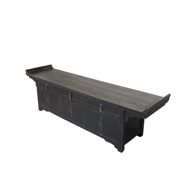 Early 19th Century Classic Altar Low Sideboard or Tv Stand or Sofa Back Cabinet For Sale - Image 5 of 12