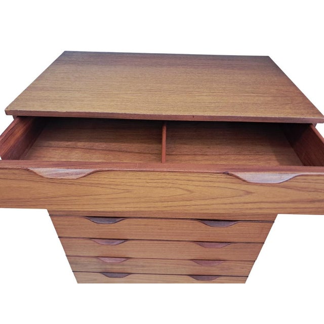 Mid-Century Tallboy Chest of Drawers in Teak, Europa, 1960s For Sale - Image 13 of 17