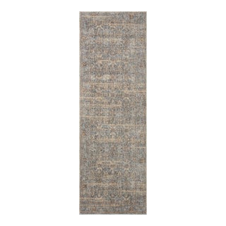 Angela Rose x Loloi Blake Rug Ocean / Mocha 2'-7" x 13' Runner Rug For Sale