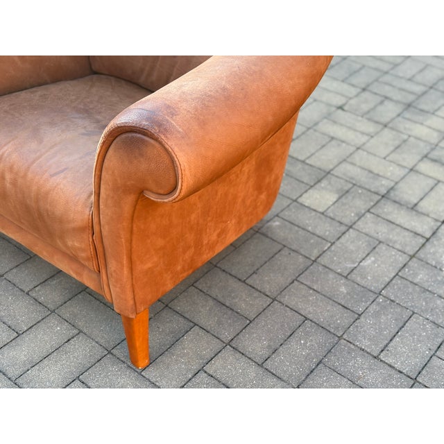 Leather Chairs and Ottoman from Andrea Natuzzi, 1995, Set of 3 For Sale - Image 6 of 15