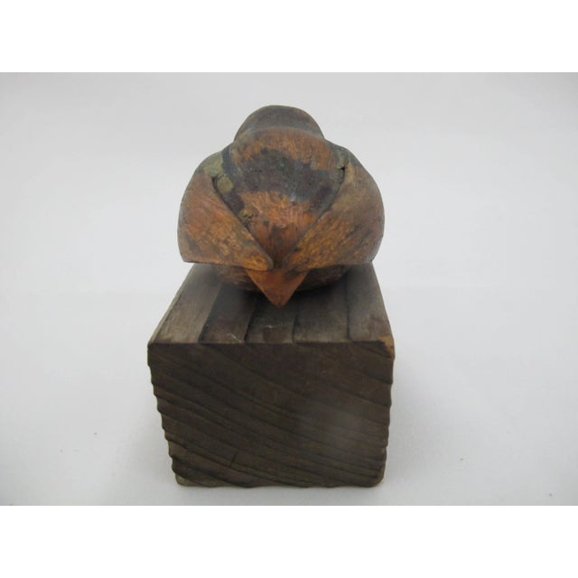 Mid 20th Century Roy T Stenger Washington Signed Limited Edition Wood & Copper Bird Figurine For Sale - Image 5 of 8