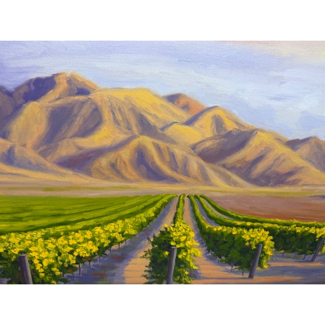Laurel Sherrie Signed Rancho Sisquoc Flood Family Vineyard Memories of Foxen of Canyon California Oil Painting 2005 Framed Santa Barbara County For Sale - Image 13 of 18