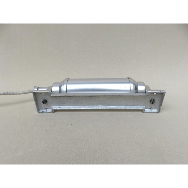 Metal Submarine Light Wall Lamp in Polished Aluminum, 1940s For Sale - Image 7 of 17