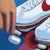 2020s Stripes and Swoosh - Original Figurative Roller Skate Oil Painting on Canvas by Darwin Estacio Martinez For Sale - Image 5 of 9