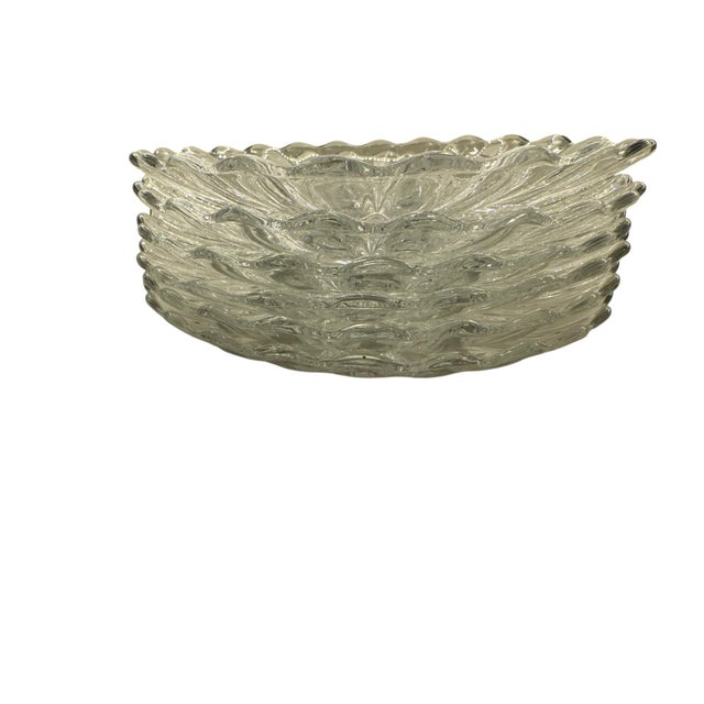 Early 20th Century Heisey Attributed Glass Crystolite Salad Plates- Set of 12 For Sale - Image 4 of 11