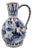 19th-C Dutch Delft Chinoiserie Pitcher With Figures Lobed Hand Painted For Sale