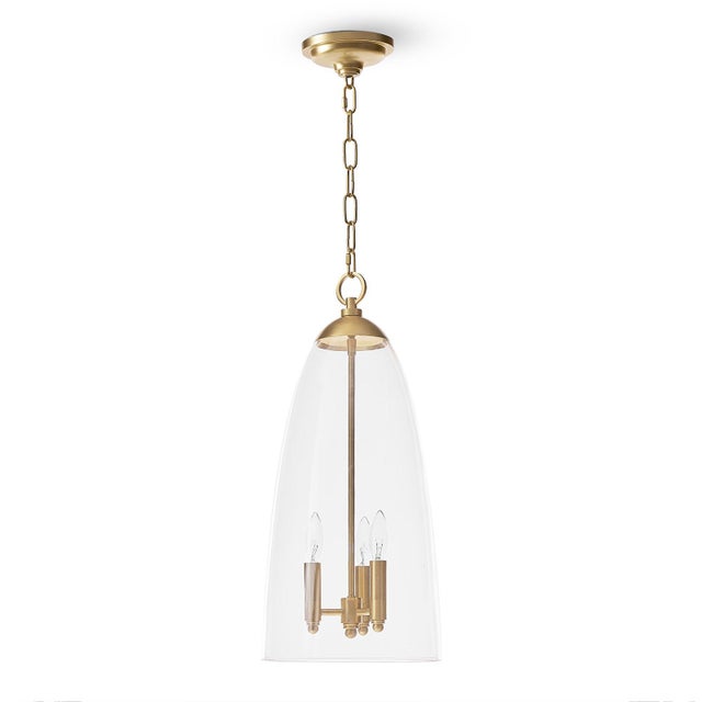 2020s Maiden Glass Pendant, Natural Brass For Sale - Image 5 of 8
